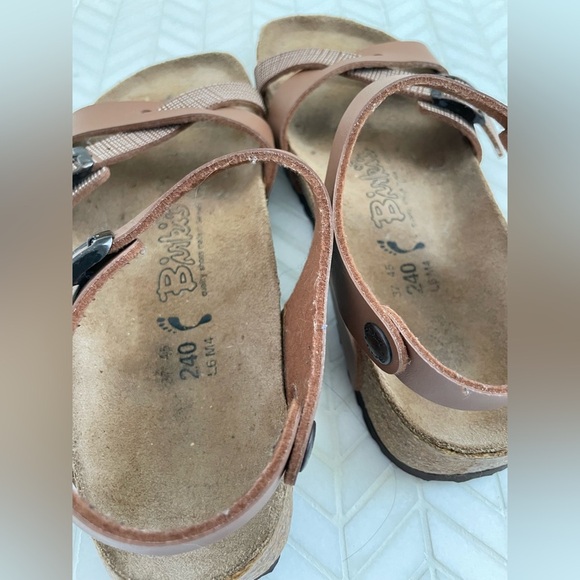 Birkenstock Birki’s Lillie Brown Plaid Ankle Strap Women 37 / US 6 Sandals Fall - Picture 4 of 7